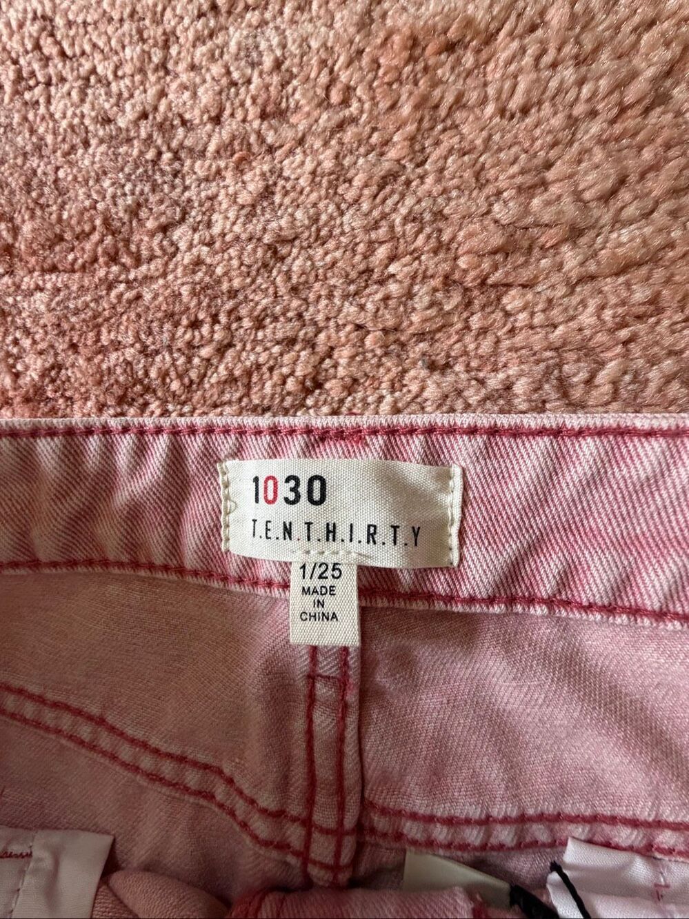 1030 Tenthirty Pink Baggy Wide Leg Jeans XS Butterfly Applique NWT - Picture 2 of 11